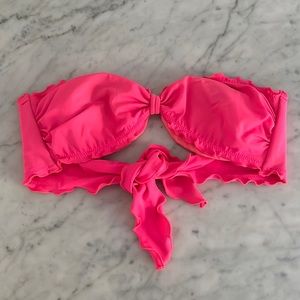 Victoria’s Secret Coral Strapless Bikini Top Medium